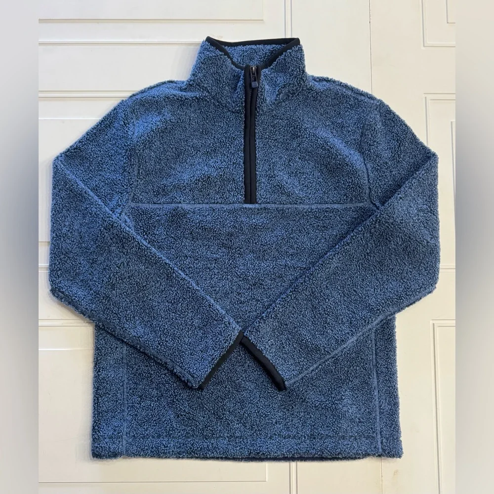 Vineyard Vines Blue Sherpa 1/2 Zip Pullover Sweater Men's Size Small